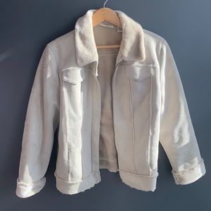 Lord and Taylor Faux Suede Zip-up Jacket